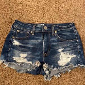 Dark blue jean shorts